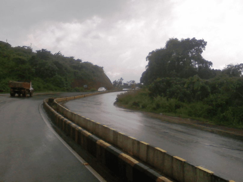 NH-748, the upgraded highway 860 m from the estate